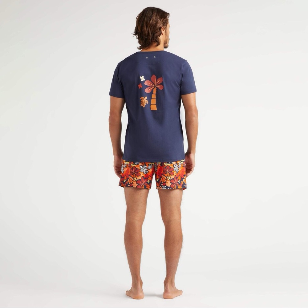 ORGANIC COTTON T-SHIRT MONOI TURTLES BACK PRINT - Picture 4 of 6